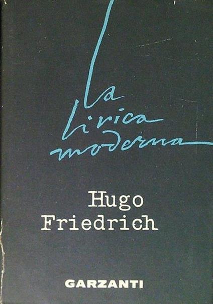 La lirica moderna - Hugo Friedrich - copertina