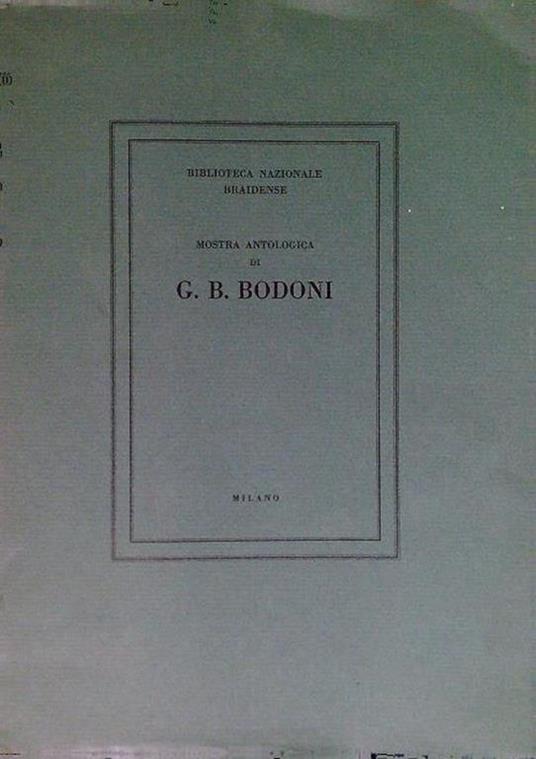 Mostra antologica di G. B. Bodoni - copertina