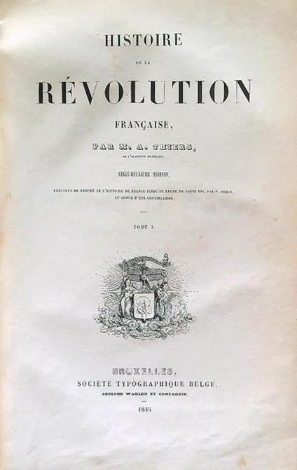 Histoire de la revolution francaise 2 voll. - copertina