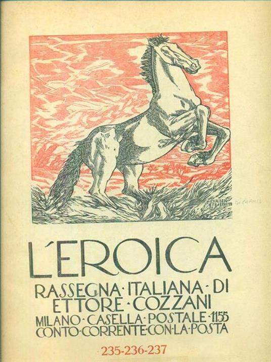 L' Eroica quaderno n. 235-237/marzo-maggio 1938 - Ettore Cozzani - copertina