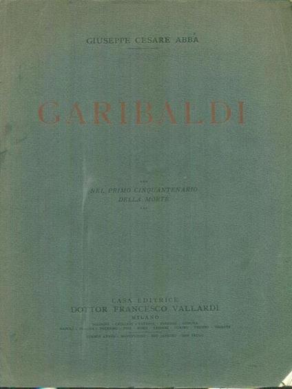 Garibaldi - Giuseppe Cesare Abba - copertina