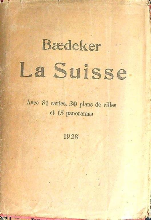 La Suisse - Karl Baedeker - copertina