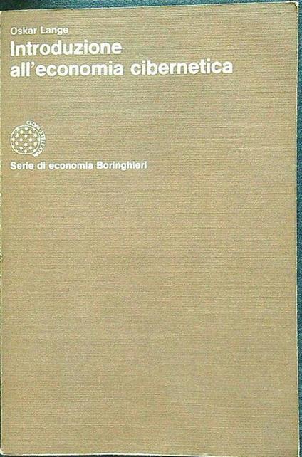 Introduzione all'economia cibernetica - Oskar Lange - copertina