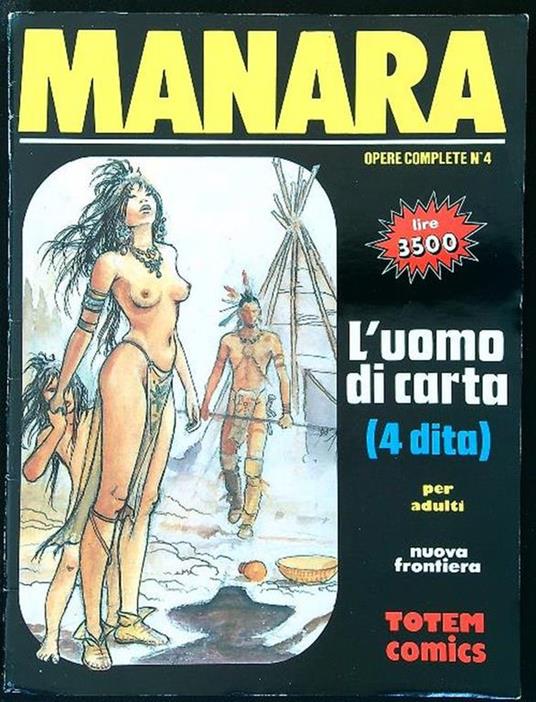 Manara opere complete n. 4: l'uomo di carta - copertina