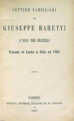 Lettere famigliari di Giuseppe Baretti