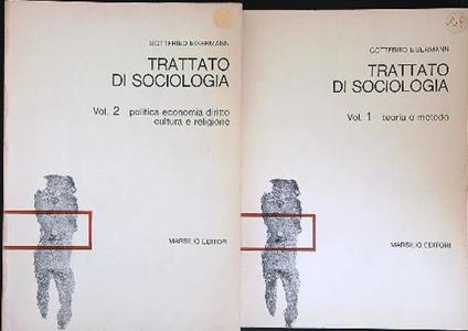 Trattato di sociologia 2 vv - Gottfried Eisermann - copertina