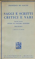 Saggi e scritti critici e vari vol. 8