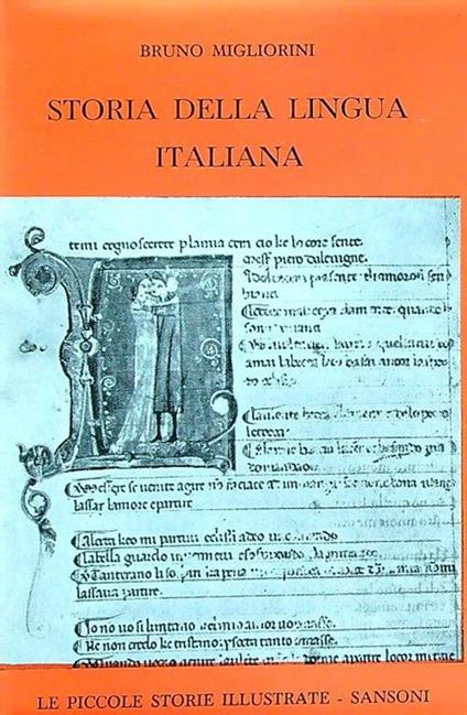 Storia della lingua italiana - Bruno Migliorini - copertina