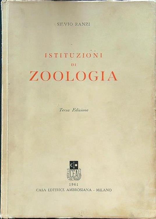 Istituzioni di zoologia - Silvio Ranzi - copertina