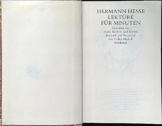 Lekture fur minuten - Hermann Hesse - copertina