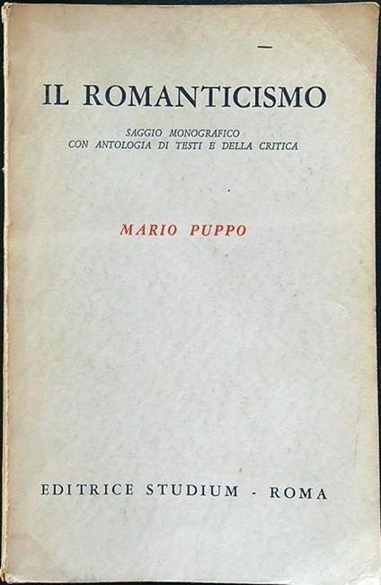 Il romanticismo saggio monografico - Mario Puppo - copertina