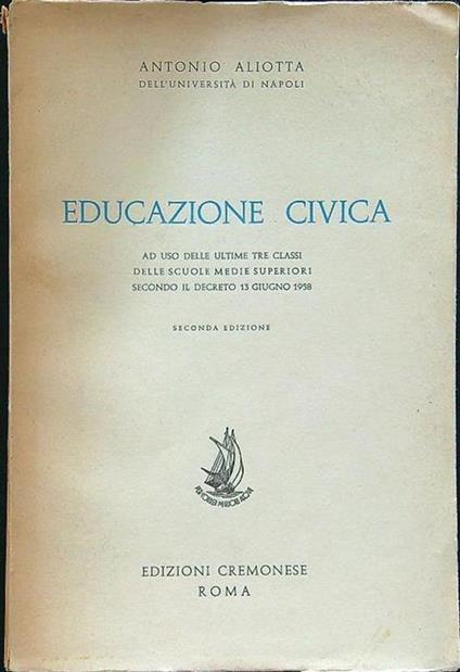 Educazione civica - Antonio Aliotta - copertina