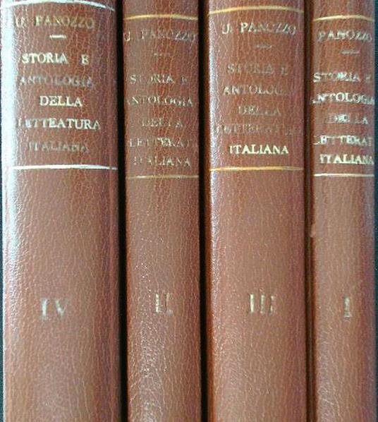 Storia e antologia della letteratura italiana 4vv - Umberto Panozzo - copertina