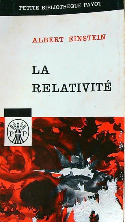 La relativitè - Albert Einstein - copertina