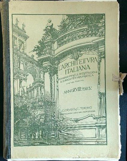 L' Architettura italiana anno XVIII 1923 - copertina