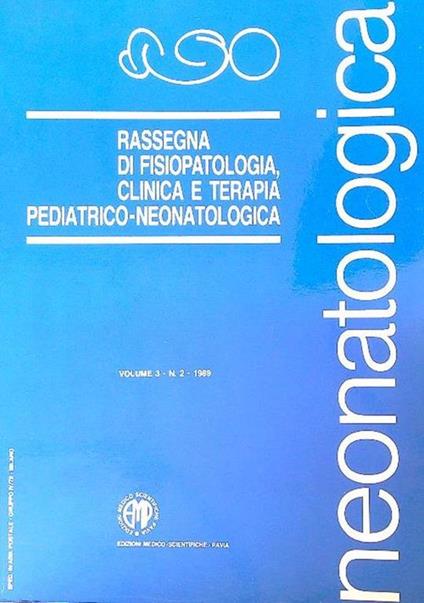 Neonatologica 3/n. 2 - Aprile/maggio/giugno 1989 - copertina