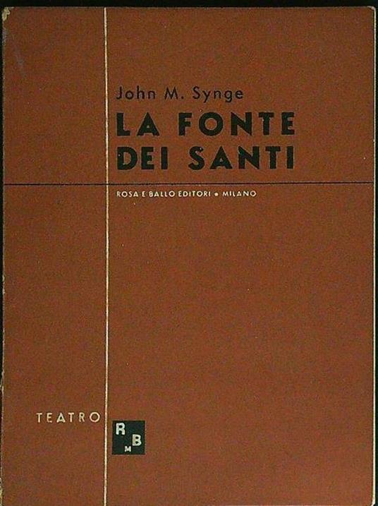 La fonte dei santi - John M. Synge - copertina