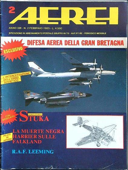 Aerei 2 febbraio 1985 - copertina