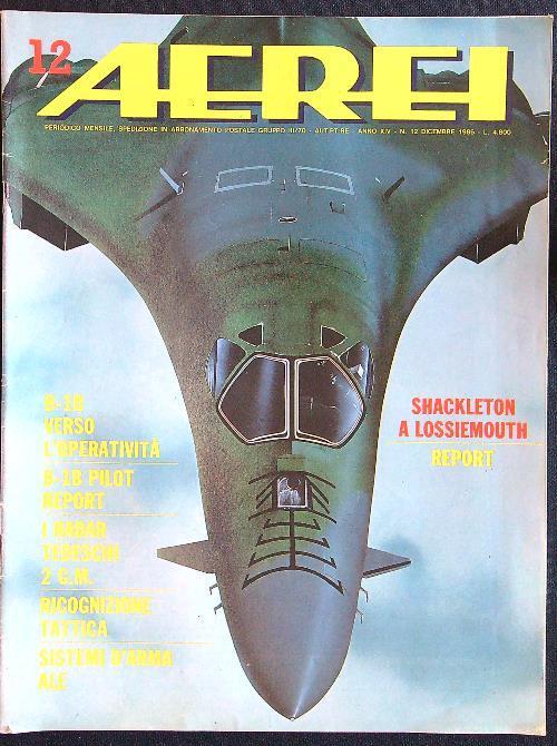 Aerei 12 dicembre 1986 - copertina