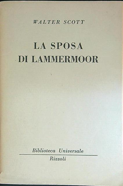 La  sposa di Lammermoor - Walter Scott - copertina