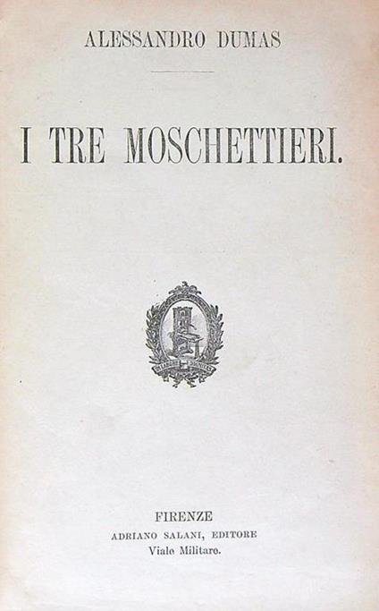 I tre moschettieri - Alexadre Dumas - copertina