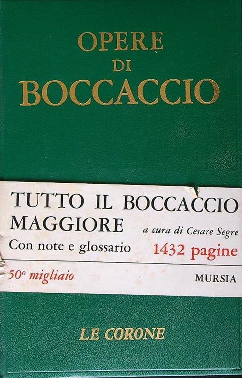 Opere - Giovanni Boccaccio - copertina