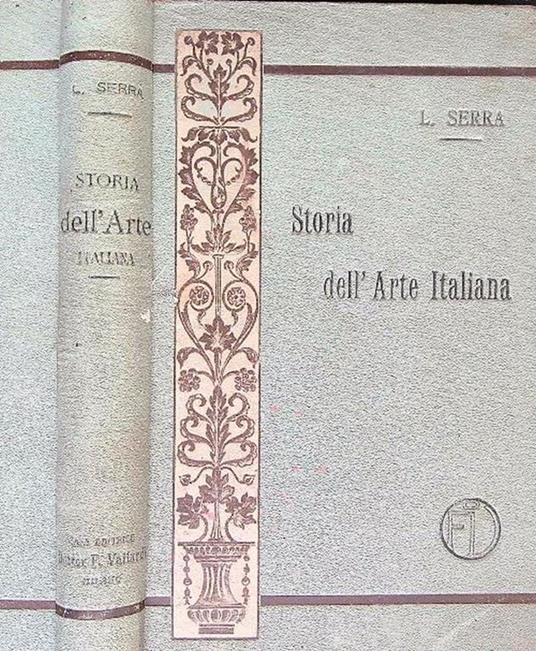 Storia dell'arte italiana - Luigi Serra - copertina