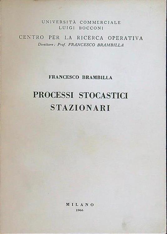 Processi stocastici stazionari - Francesco Brambilla - copertina