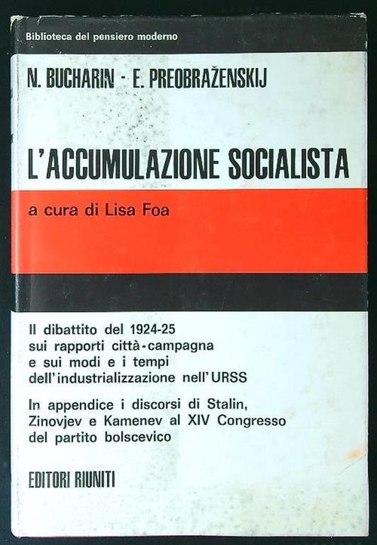 L' accumulazione socialista - copertina