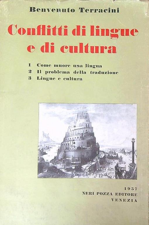 Conflitti di lingue e di cultura - Benvenuto Terracini - copertina