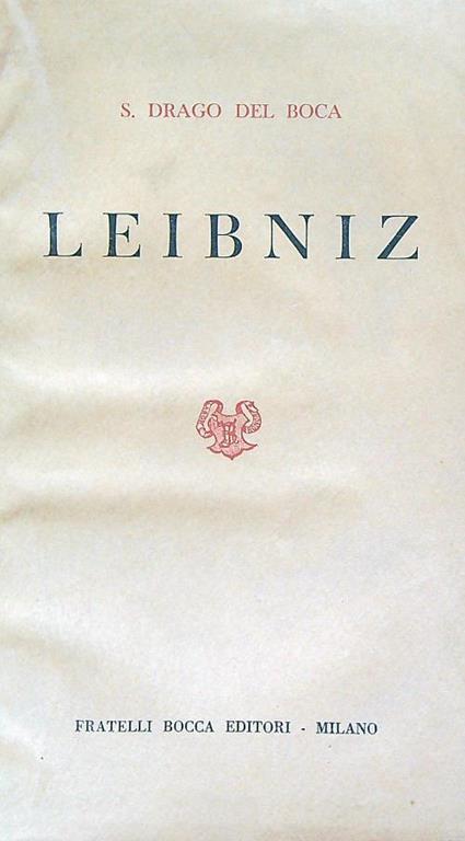 Leibniz - Susanna Drago Del Boca - copertina