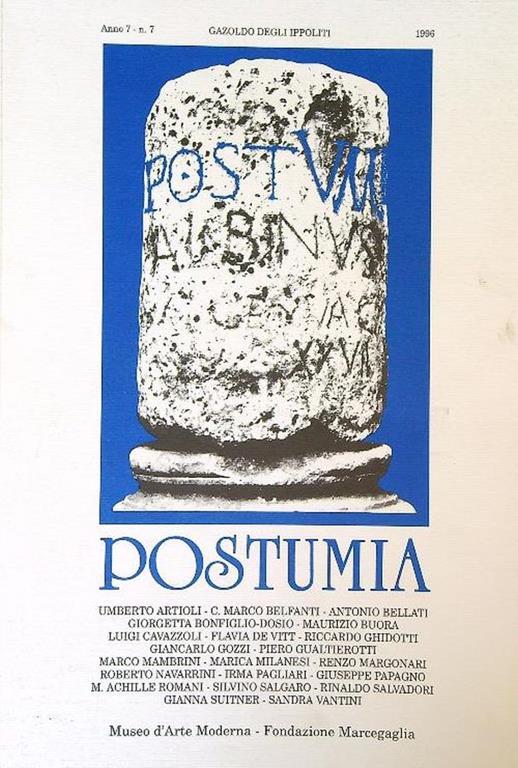 Postumia 7/1996 - copertina