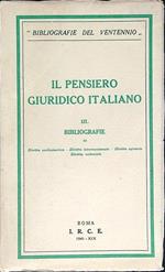 Il  pensiero giuridico italiano III