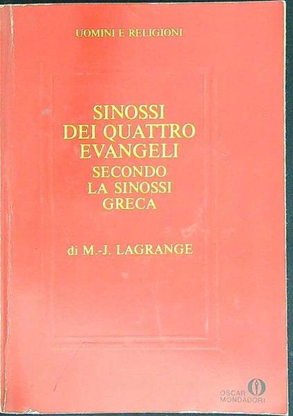 Sinossi dei quattro Evangeli - copertina