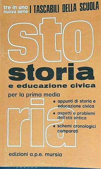 storia e educazione civica per la prima media - copertina