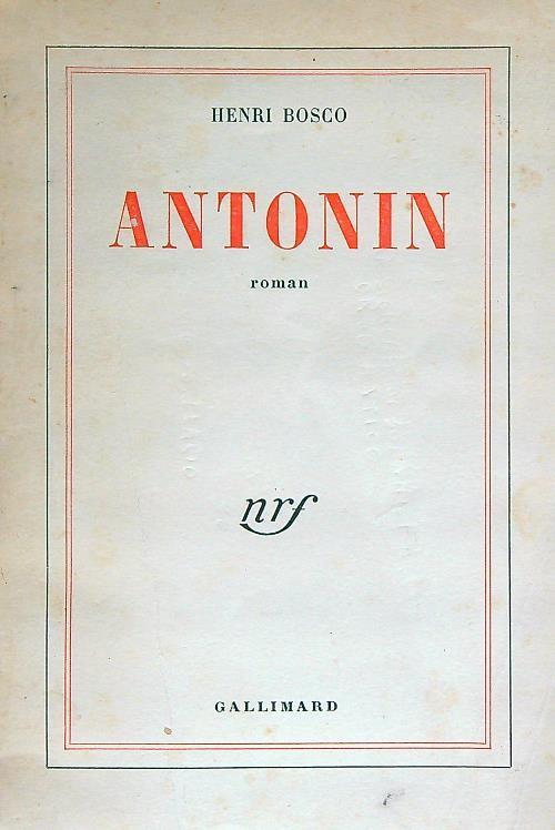 Antonin - Henri Bosco - copertina