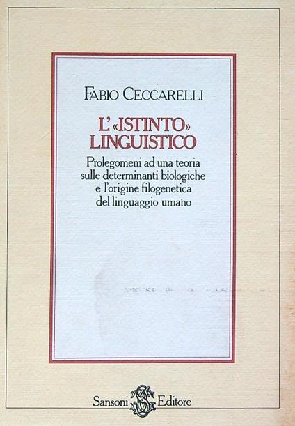 L' istinto linguistico - Fabio Ceccarelli - copertina