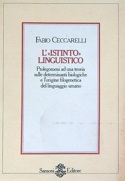 L' istinto linguistico - Fabio Ceccarelli - copertina