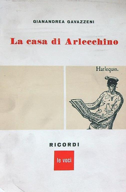 La casa di Arlecchino - Gianandrea Gavazzeni - copertina