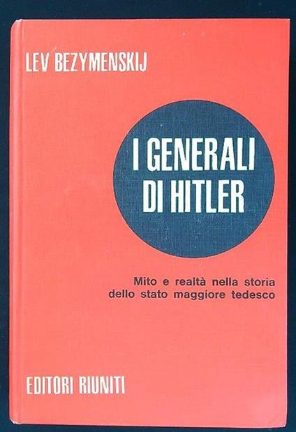 I generali di Hitler - copertina