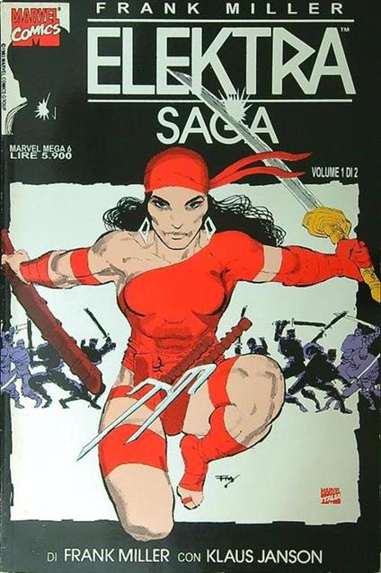Elektra saga Volume 1 di 2 - Frank Miller - copertina