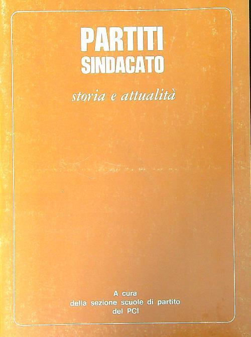 Partiti sindacato storia e attualità - copertina