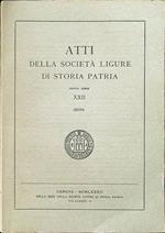 Atti della società ligure di storia patria XXII (XCVI)