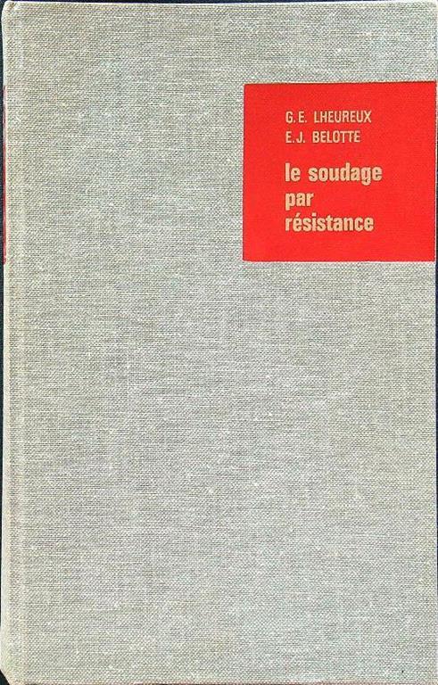 Le soudage par resistance - copertina