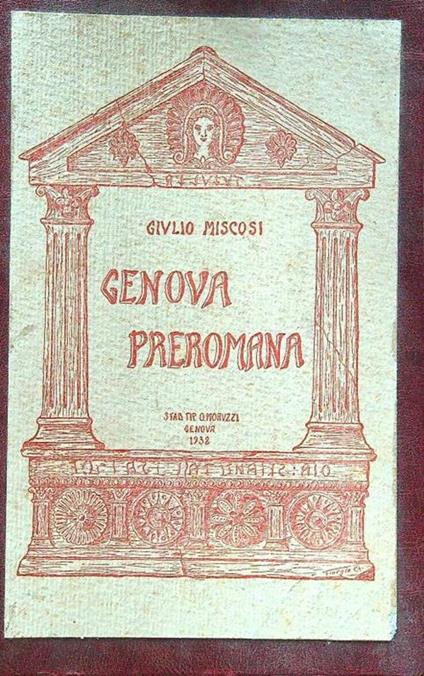 Genova preromana - Giulio Miscosi - copertina