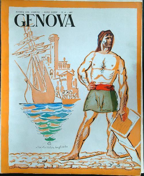 Genova anno XXXIV n. 4 1957 - copertina