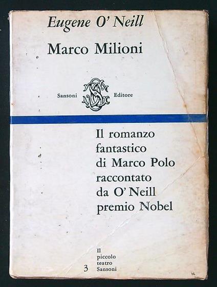 Marco Milioni - Eugene O'Neill - copertina