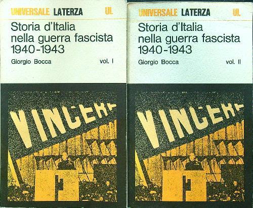 Storia d'Italia nella guerra fascista 1940-1943 2vv - Giorgio Bocca - copertina