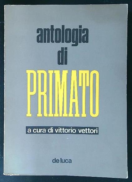 Antologia di Primato - Vittorio Vettori - copertina