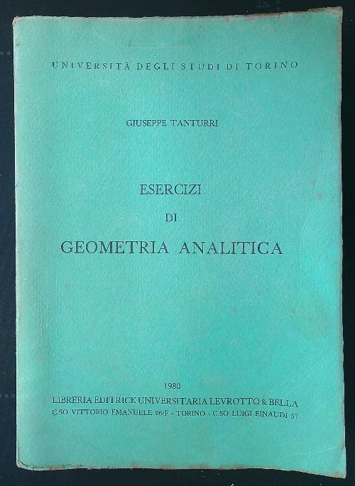 Esercizi di geometria analitica - GIuseppe Tanturri - copertina